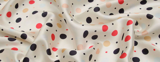 reclaimed fabric fabric by the yard printed polka dot fabric Vintage spotty dress fabric fabric by the metre fabric length