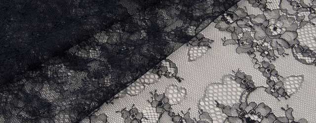 French Chantilly lace fabric