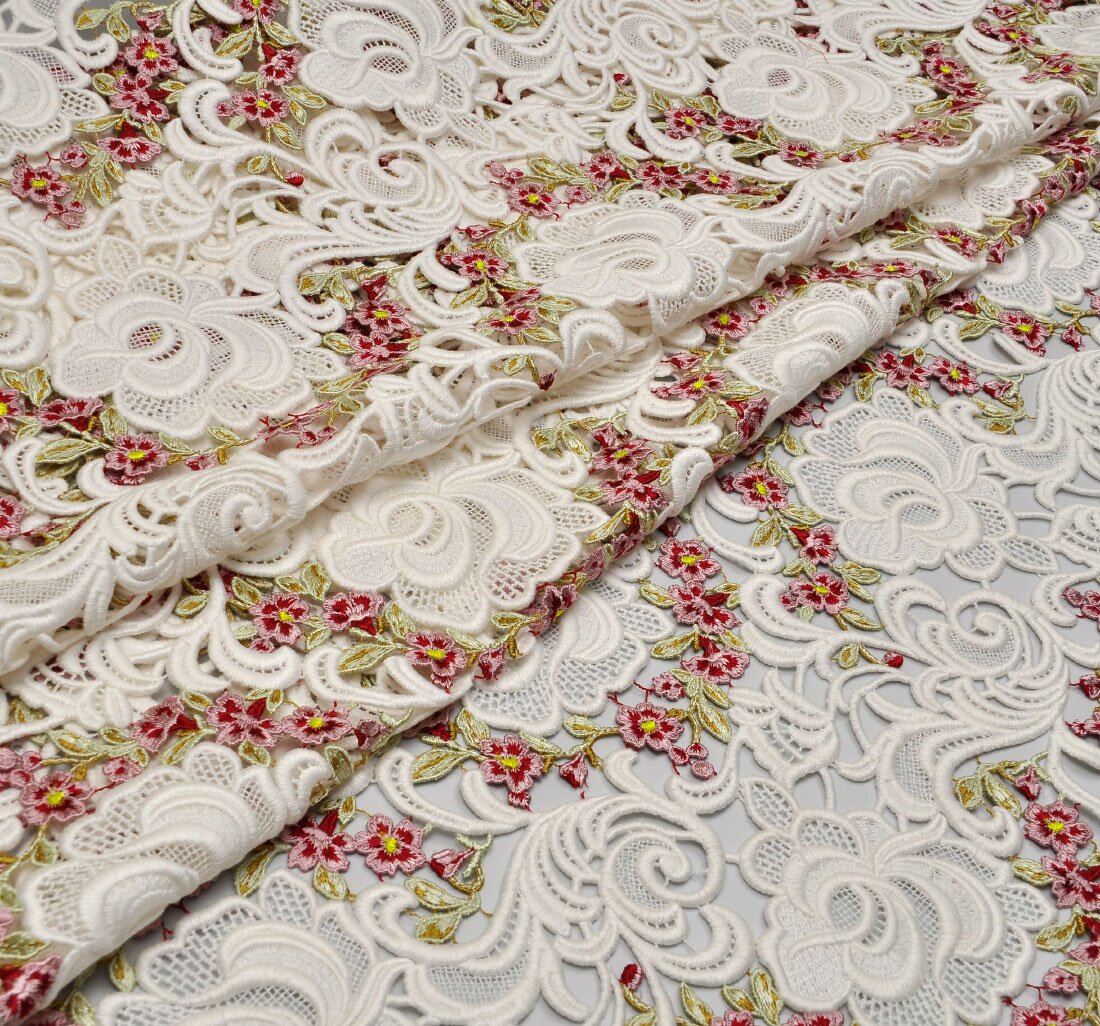 Luxury Fabric Fashion and Designer Sequined Silk, Lace and Tulle Fabric