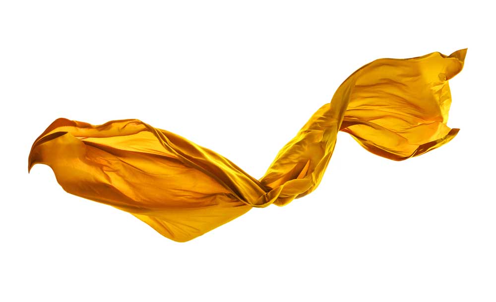 golden silk satin fabric
