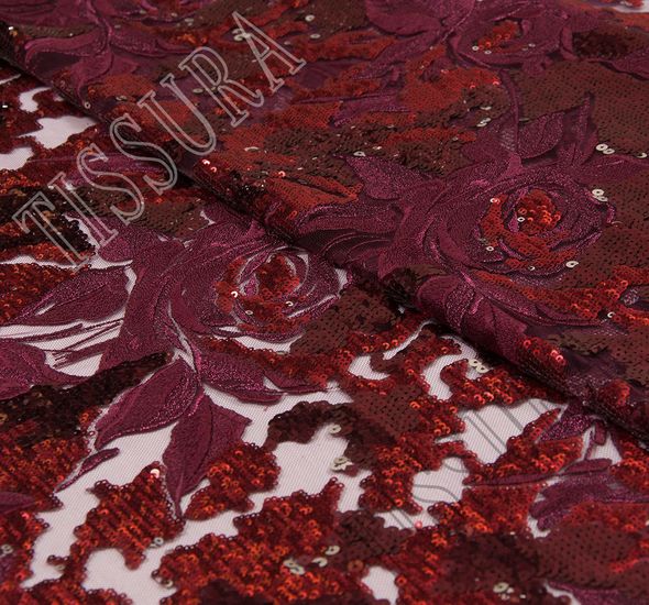 Embroidered Sequined Tulle #1
