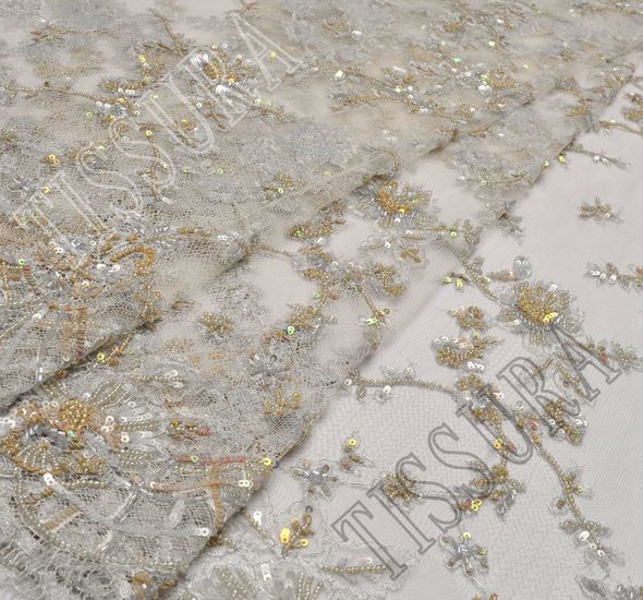 Embroidered Chantilly  Lace #1
