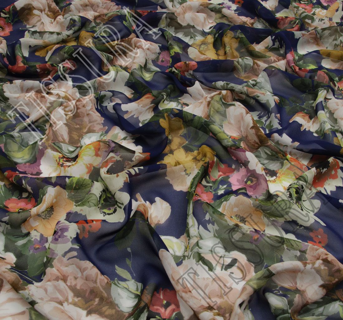 Silk Georgette Fabric: 100% Silk Fabrics from Italy, SKU 00056144 at ...