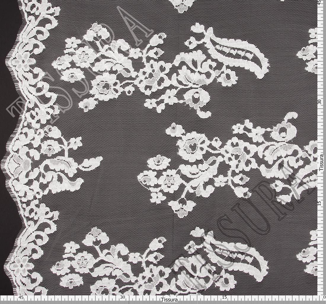 Corded Lace Fabric: Bridal Fabrics from France by Solstiss, SKU 00065762 at  $15480 — Buy French Lace Online