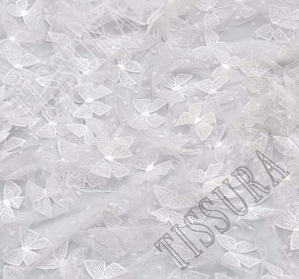 Bow Applique Tulle Fabric Bridal Exclusive Fabrics from Austria by HOH