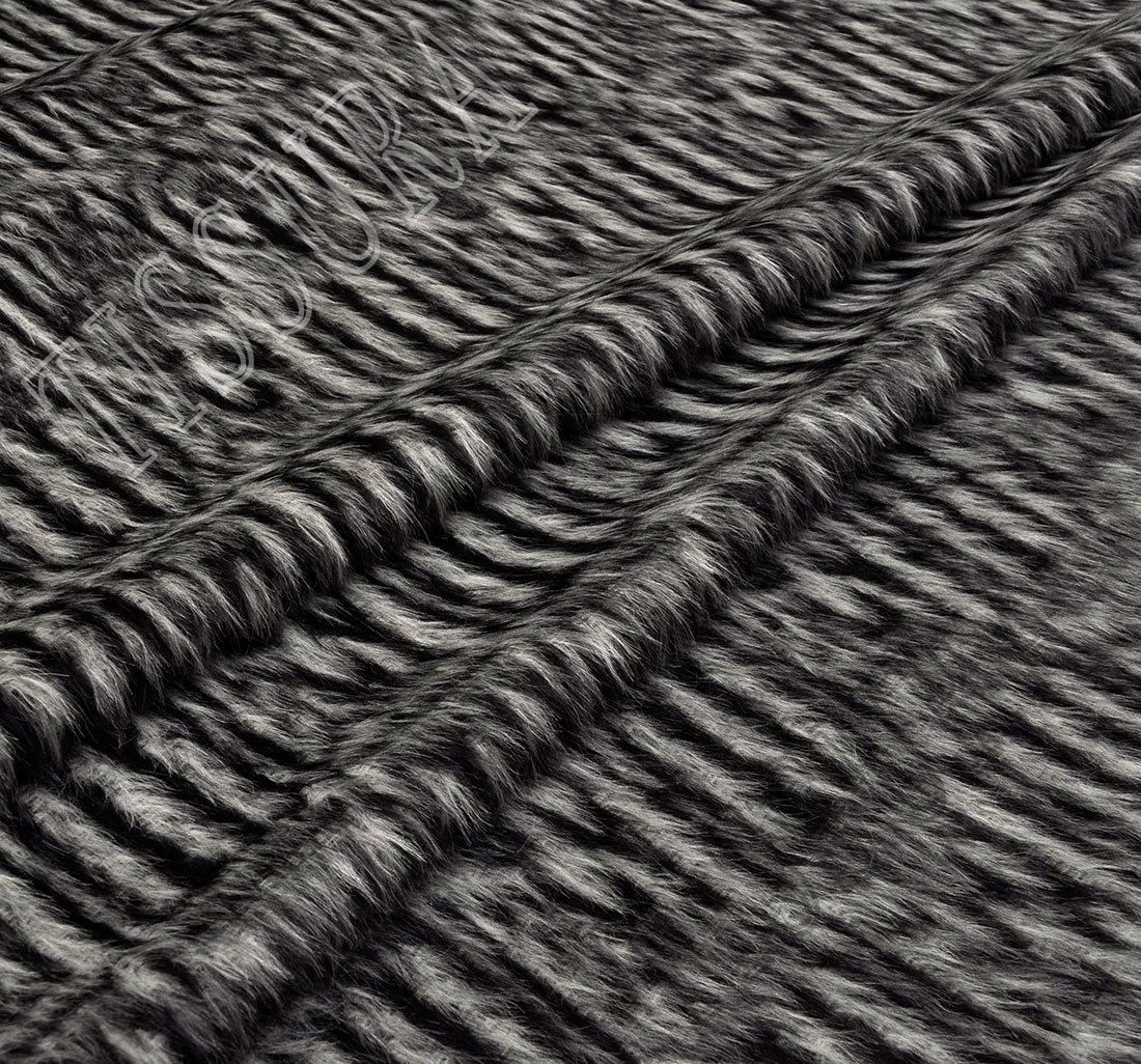 Italian Double-Sided Soft Alpaca Wool Blend Coating - Heather Grey / Beige  - Fabric by the Yard