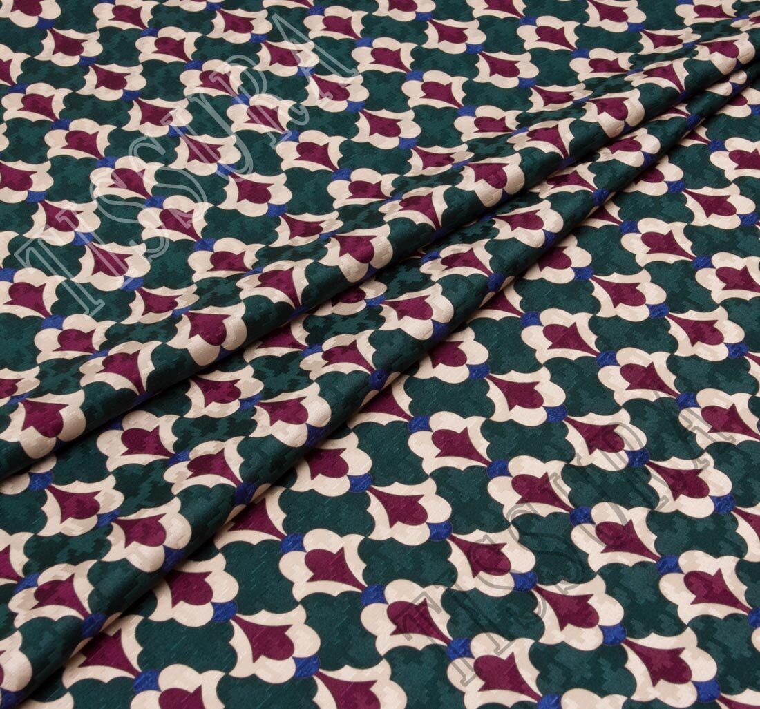 Wool & Silk Jacquard Fabric Fabrics from Italy by Binda, SKU 00070935