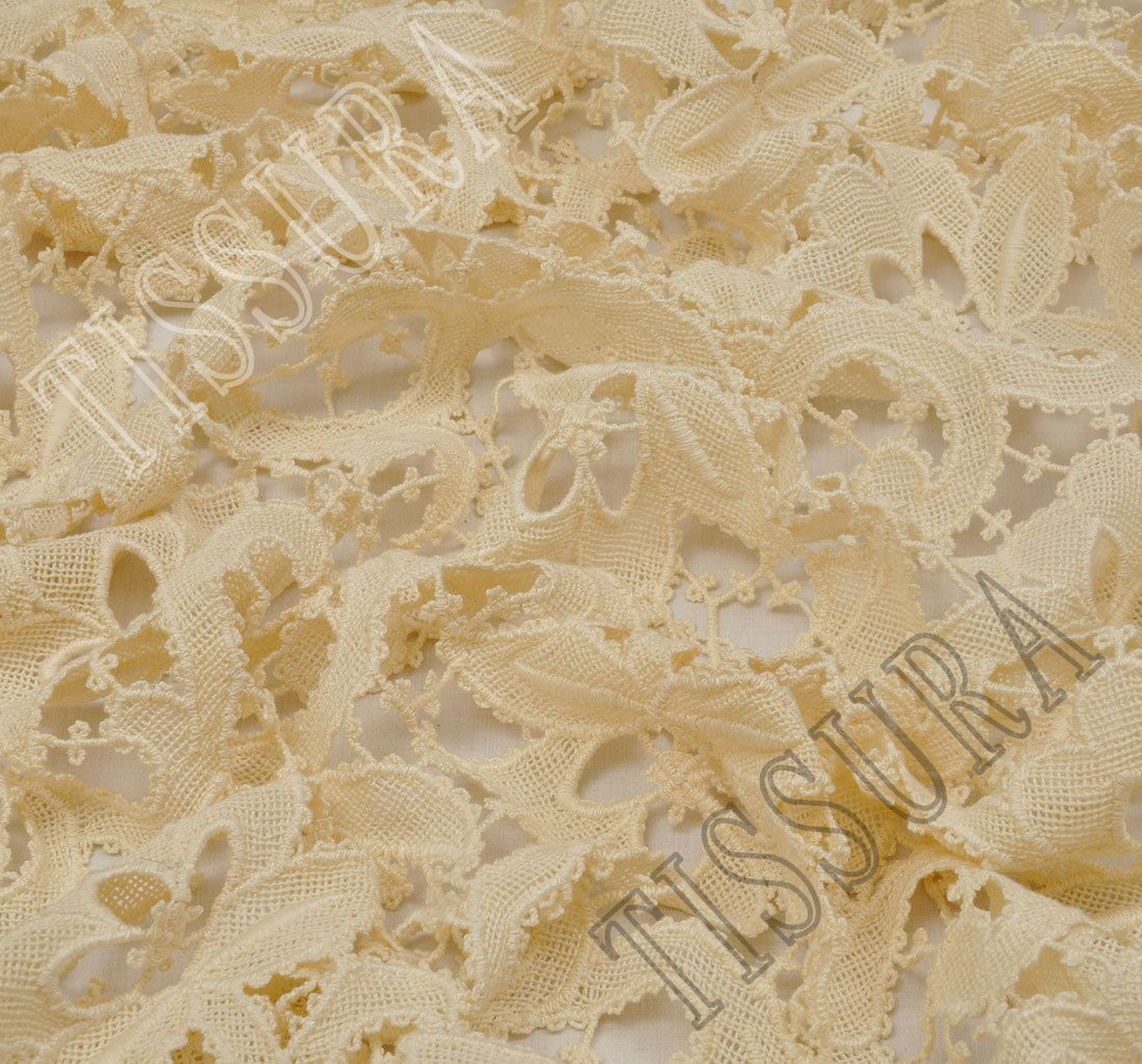 Off White Lace Fabric, Guipure Lace Fabric, Venise Lace Fabric