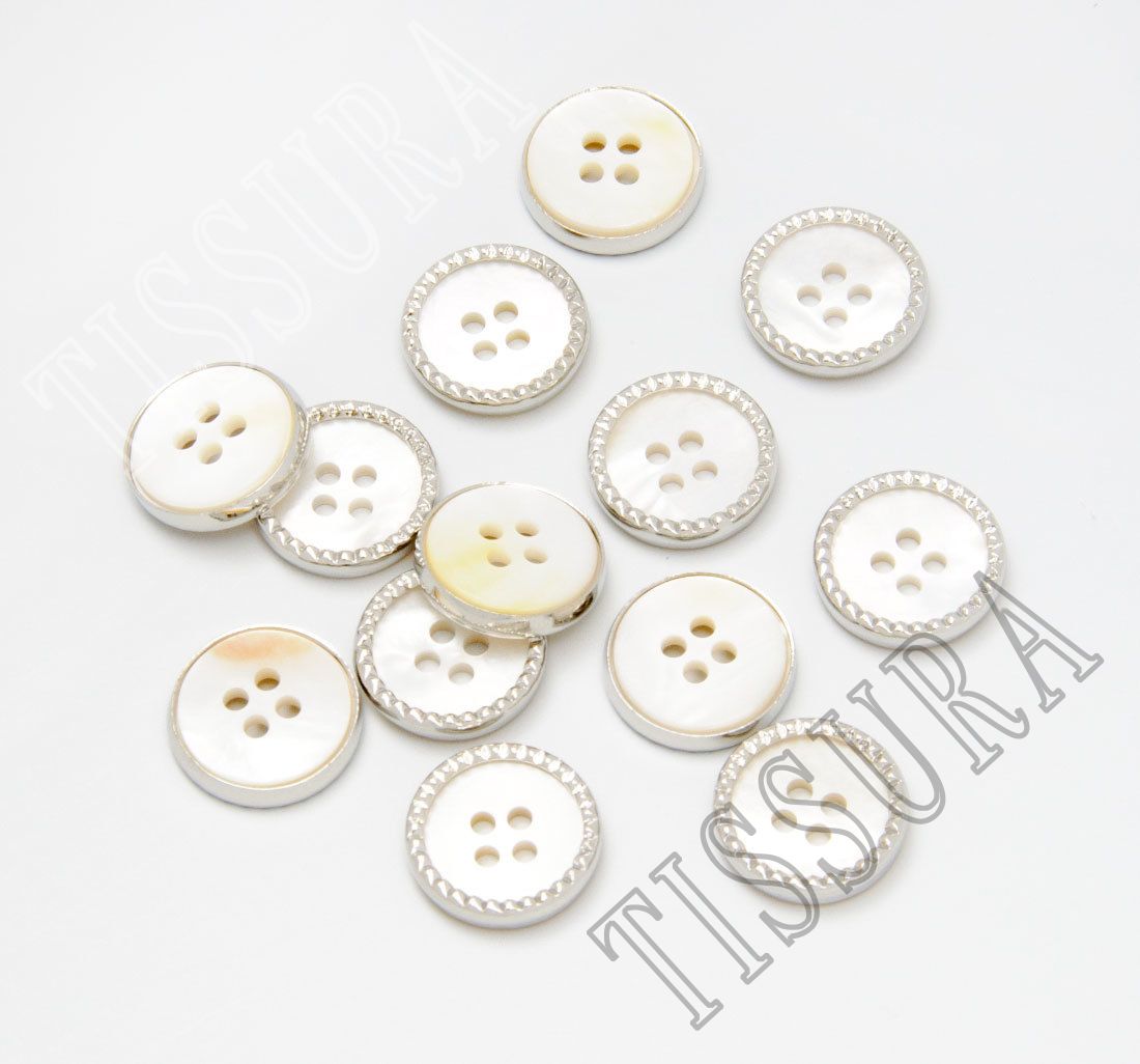 Mother of Pearl Buttons Fabric: Fabrics from Italy by Gritti, SKU