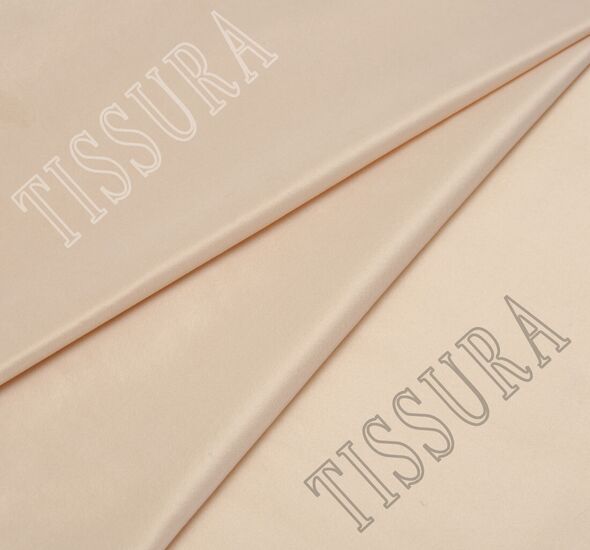 Beige/Multicolor Embroidered METF-023 Silk Taffeta