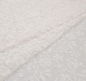 Bridal Lace Fabric: Stretch Chantilly, Corded and Guipure Lace Fabric in  White and Ivory for a Wedding Dress — Women's Dress Fabric