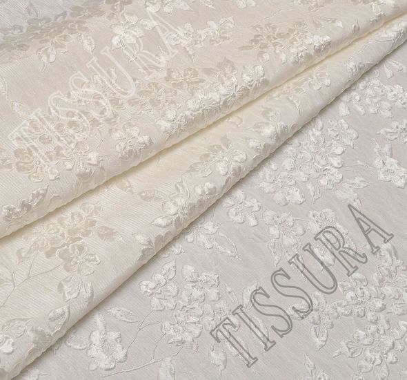 Double Faced Jacquard Cloque Fabric: Bridal Fabrics from Italy by Ruffo ...