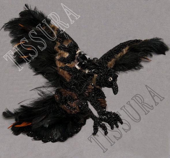 Feather and Sequin Patch #1