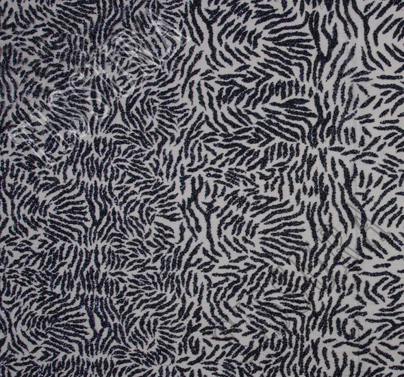 Zebra Style Embroidered Tulle #1