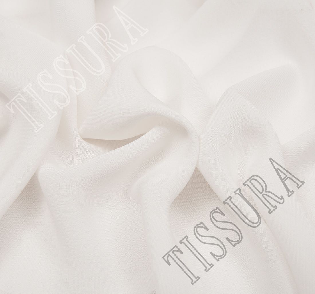 Silk white shiny chiffon fabric silk with lurex with shimmer bridal veiling  train made in Italy