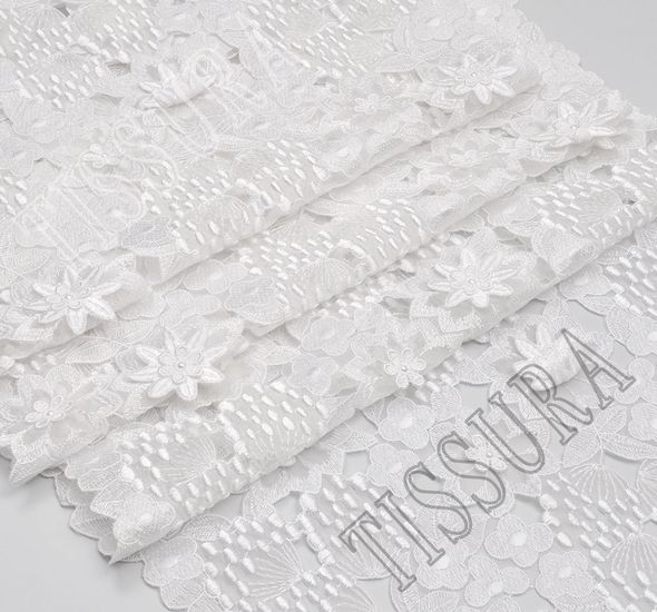 Floral Applique Cutwork Organza #1