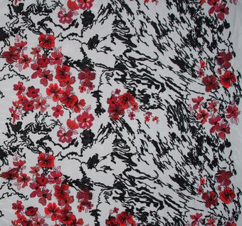 Floral Applique Embroidered Tulle
 #1