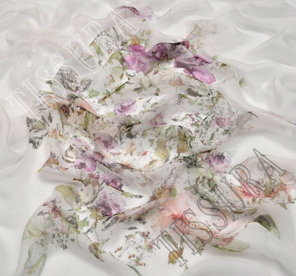 Silk Chiffon Fabric 100 Silk Fabrics From Italy By Ruffo Coli Sku 00066876 At 138 — Buy Silk 1316