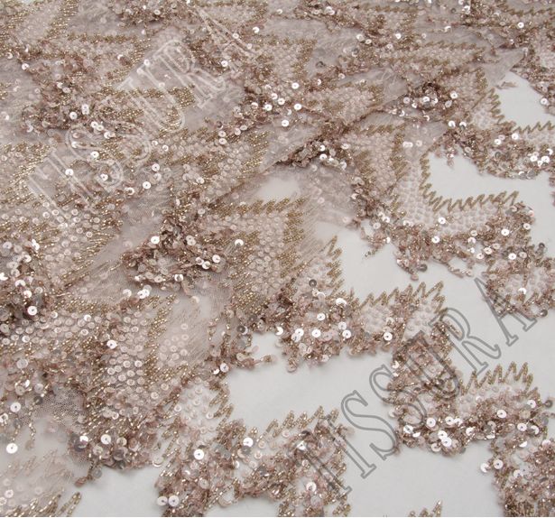 Sequin & Bead Embroidered Tulle #1