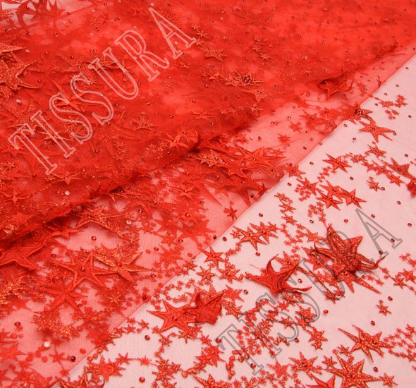 Embroidered Tulle with Swarovski Crystals #1