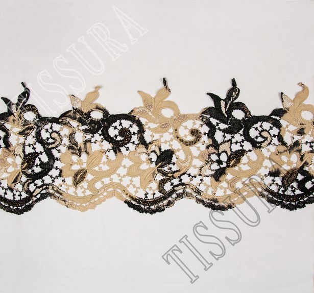 Embroidered Guipure Lace Trim #1