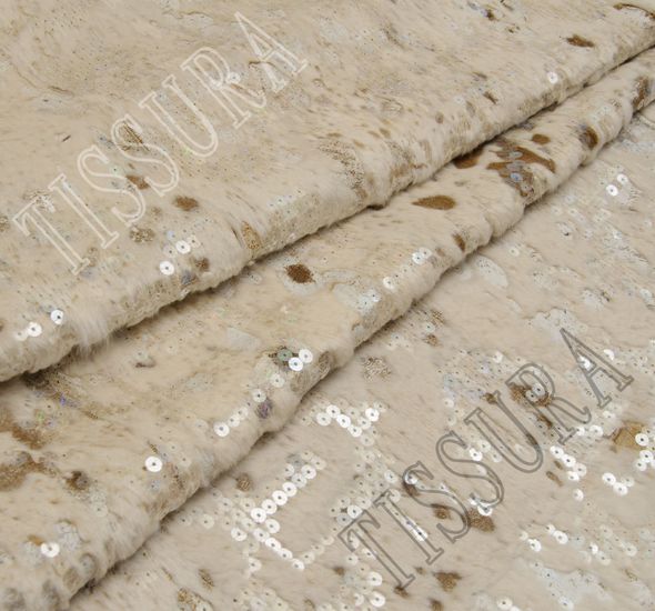 Embroidered Sequined Rabbit Skin #1