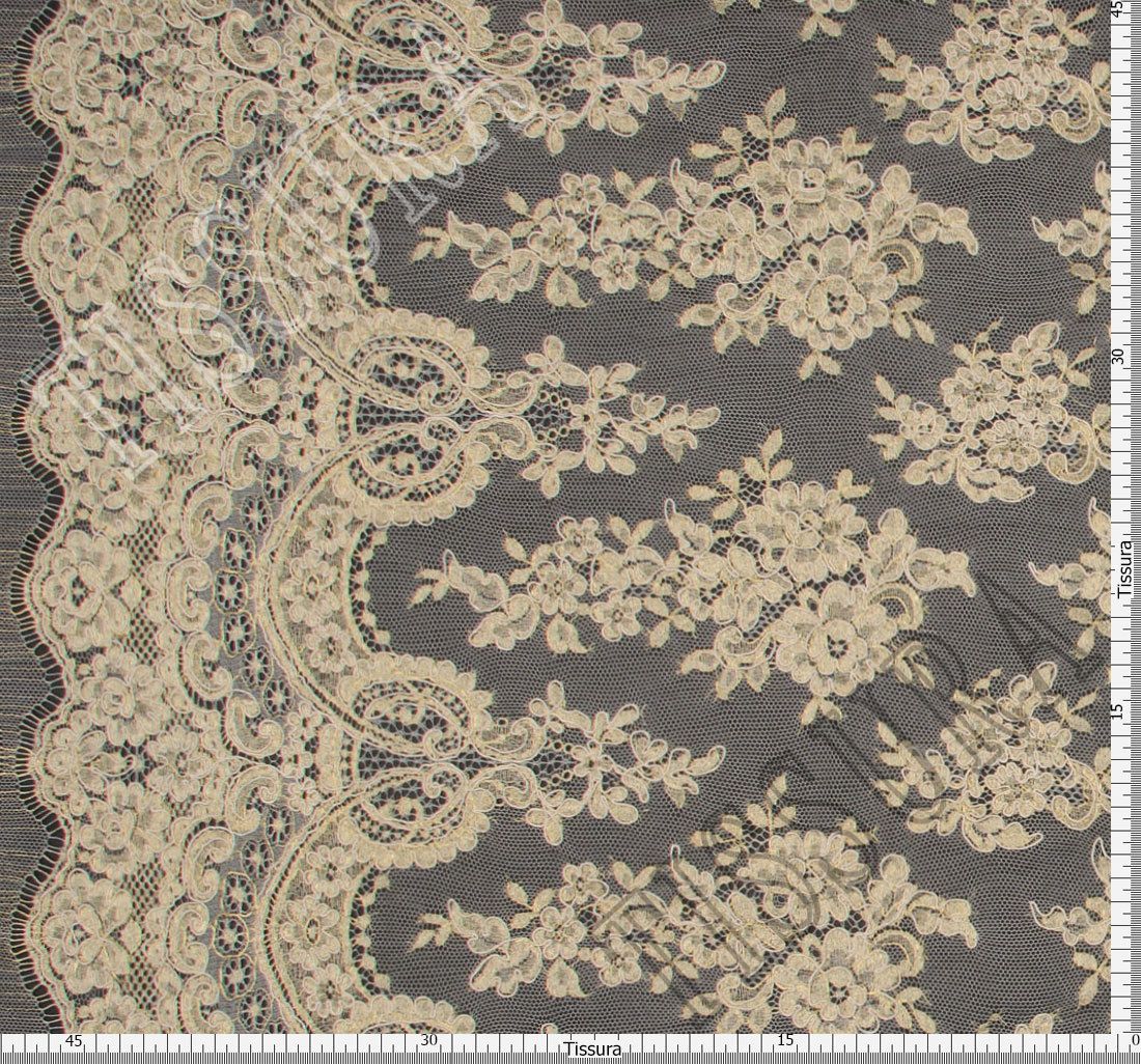 Corded Lace Fabric: Fabrics from France by Sophie Hallette, SKU