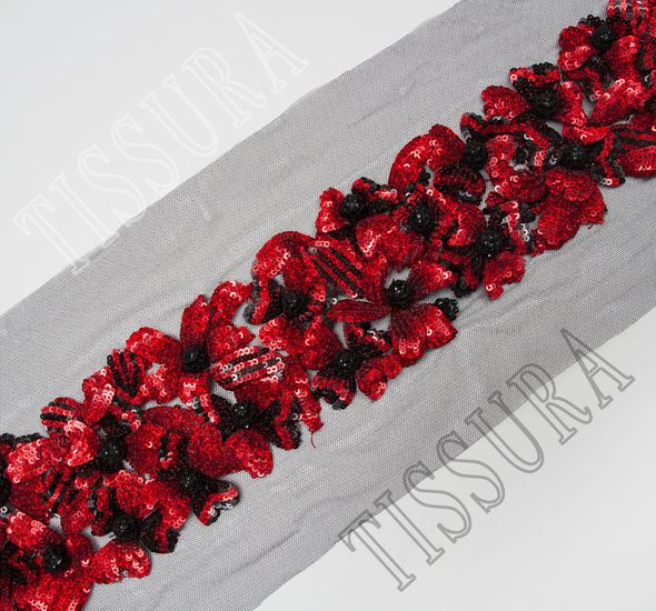 Embroidered Tulle Trim #1