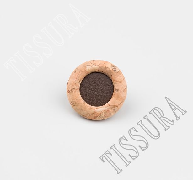 Cork Wood & Leather Buttons #1