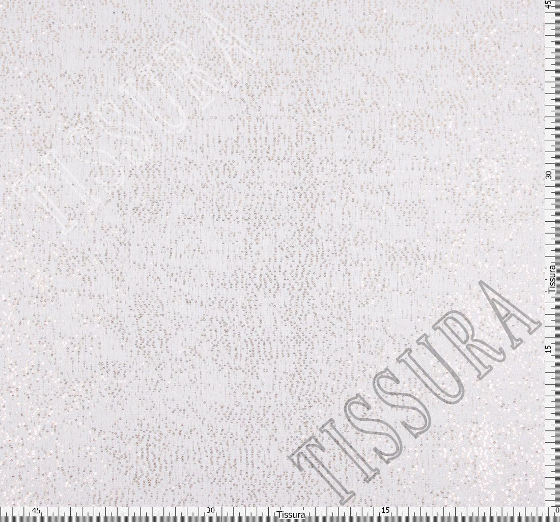 White Sequined Boucle Fabric Fabric: Exclusive Fabrics from Italy by ...