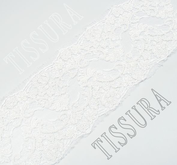 Embroidered Chantilly Lace Trim #1