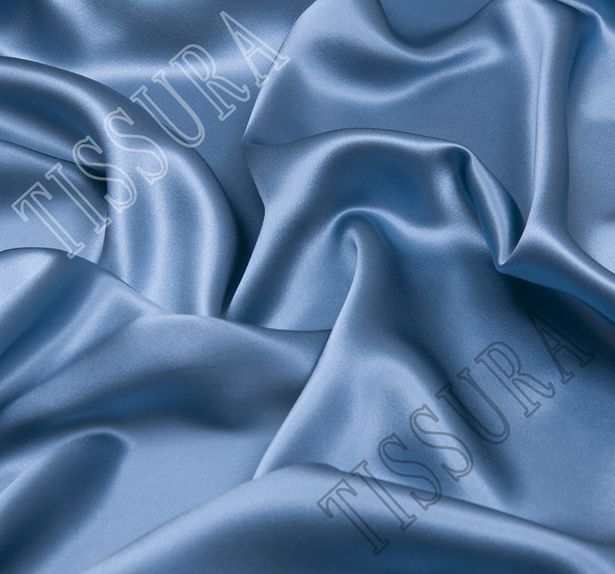 Blue Silk Satin Fabric 100 Silk Fabrics From Italy By Taroni Sku 00054827 At 79 — Buy Silk 1913