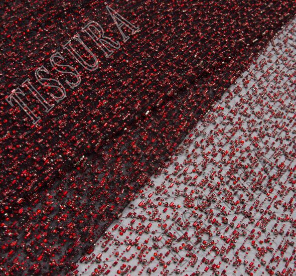 Rhinestone Embroidered Tulle #1