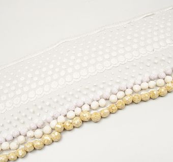 Sequin Ball Lace Trim: 79% Off for Embroidered Exclusive Trimmings from France by Riechers Marescot Sequin Ball Lace Trim #1