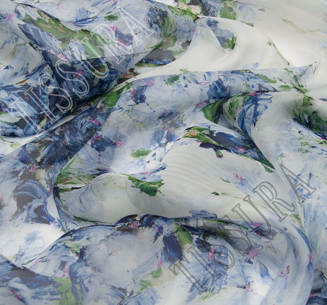 Silk Organza Fabric: 100% Silk Fabrics from Italy by Ruffo Coli, SKU ...