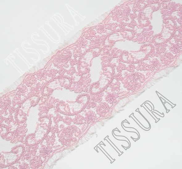 Embroidered Chantilly Lace Trim #1