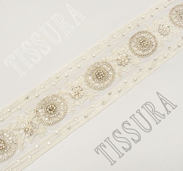 Embroidered Chantilly Trim #1