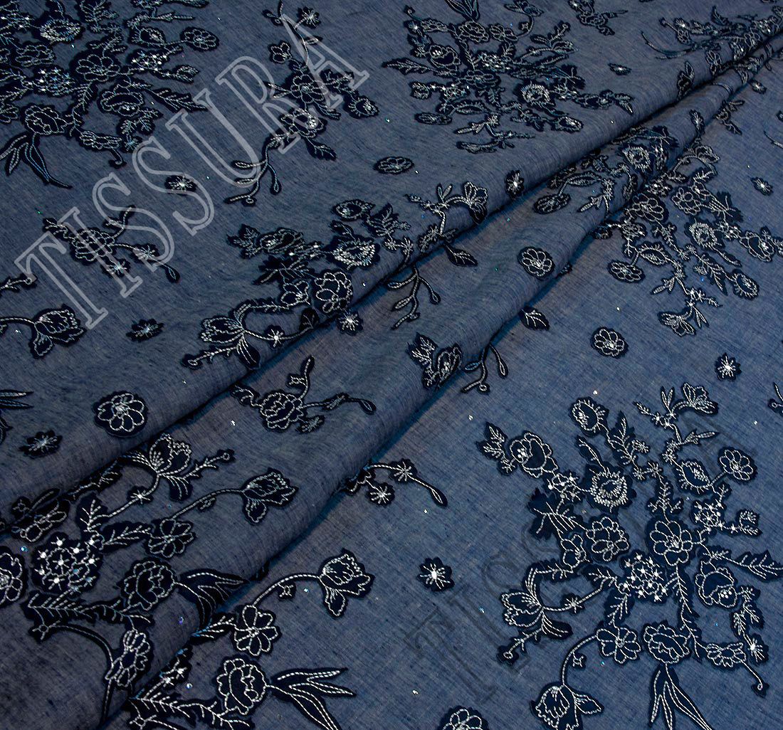 Embroidered Linen Fabric: Exclusive Fabrics from Austria by HOH, SKU ...