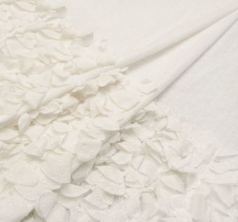 Floral Applique Embroidered Cotton #1