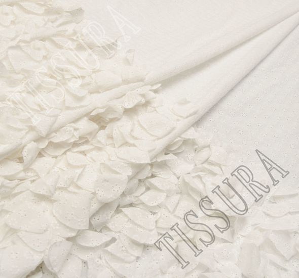 Floral Applique Embroidered Cotton #1