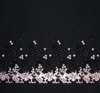 Embroidered Sequined Wool Fabric: 39% Off for Exclusive Fabrics from Austria by HOH Embroidered Sequined Wool #1