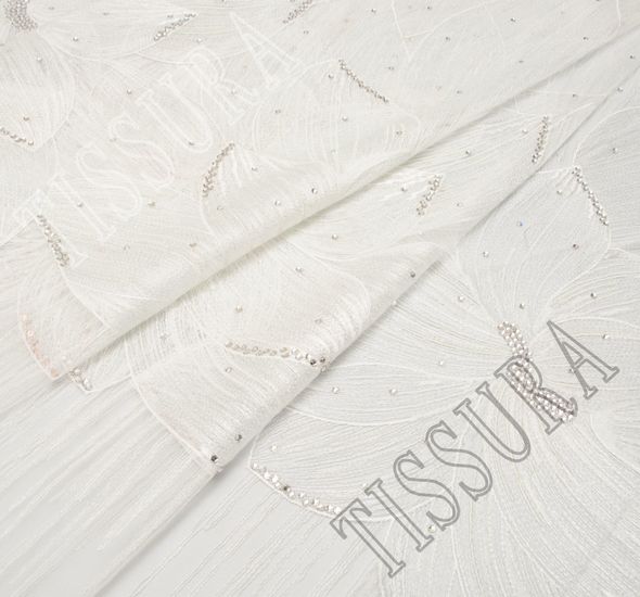 Curated visual reference: Visual Reference: Embroidered Tulle With Swarovski Crystals Fabric Exclusive Bridal