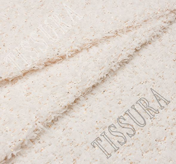 Sequined & Appliqued Organza #1