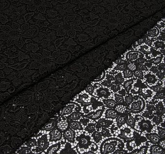Glossy Guipure Lace Fabric: Exclusive Fabrics from Switzerland by