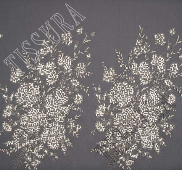Sequined Embroidered Organza #1