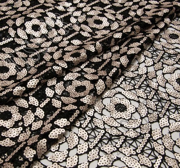 Sequined Guipure Lace #1