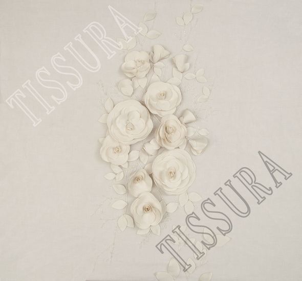 3D Floral Applique Tulle #1