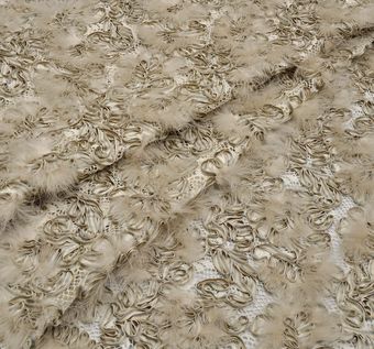 Ribbon & Feather Embroidered Lace Fabric: 79% Off for Exclusive Fabrics from France by Riechers Marescot Ribbon & Feather Embroidered Lace #1