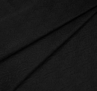  100cm*140cm Black Print Silk Cotton Fabric Dress Gown Scarf  Lining Fabric Soft Silk Lining Material Sewing DIY Tissue(#26 Black)