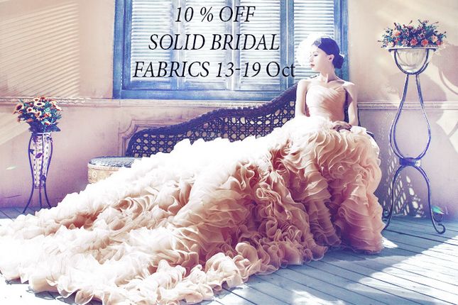 discount on solid bridal fabrics